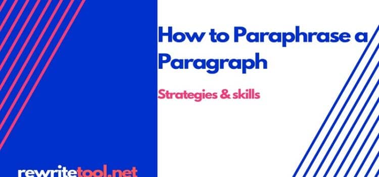 how to paraphrase a paragraph and sentence