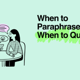 paraphrasing and Quoting