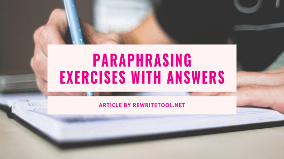 sentence paraphrasing exercises with answers