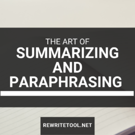 Summarizing and Paraphrasing Examples