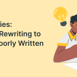 Sentence Rewriting to Improve Poorly Written Content